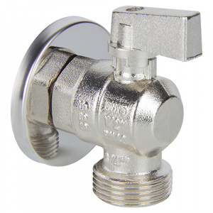 Кран шаровой для стиральной машины с отражателем TEBO НАР 1/2"х3/4" (12/96)